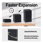 Self-Adhesive Sound Proof Foam Panels, 50x50x5cm, 6/12pack