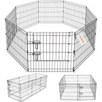 Topika Metal Exercise Puppy Play Pen with Door for Dogs
