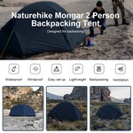 Naturehike Lightweight 2 Person Camping Tent - Blue