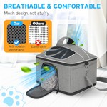 Topika Pet Carrier Soft-Sided Cat Dog Travel Bag Collapsible Portable Cage