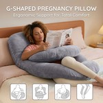 Topika Pregnancy Pillows for Sleeping G-Shaped Full Body Pillow 150cm