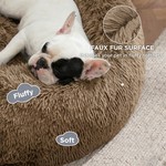 Topika Calming Plush Donut Pet Bed for Small and Medium Dogs