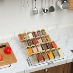 Topika - Spice Rack Organiser Drawer,Spice Jars for Cabinet Set with Labels