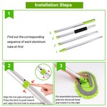 Topika Car Wash Brush Kit with Long Handle, Chenille Mitt, Mop & Extra Head