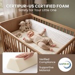 Topika 132cm Toddler Bed Edge Bumper with Soft Grey Minky Foam Barrier