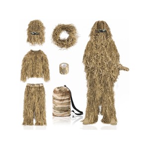 Topika - Ghillie Suit 6 Piece Set Camo Hunting Clothes for Adults, One Size