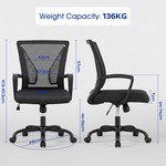 Topika Lite 200 - Ergonomic Mid-Back Mesh Office Chair & Adjustable recline