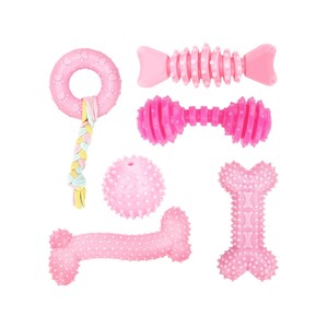 TopikaPet - 6pcs Puppy Chew and Squeaky Toys, Teething Toys for Small Dogs