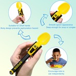 Topika Kids Fork And Spoon Yellow Construction Vehicle Utensils&PP material