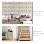 TopikaHome - Wood Grain Self Adhesive 3D Wallpaper with Tools 10m × 45cm