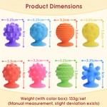 Topika Sensory Fidget Suction Toys for Kids,8 Piece Calm Down Stress Relief