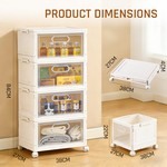 Topika Stackable Storage Containers,4 Tier Transparent Visualization