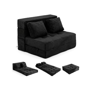 Topika - 4-In-1 Sofa Bed, Foldable Couch Bed With Pillows, Double Size