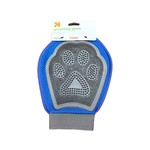 Topika Dual-Sided Dog Rubber Paw Grooming Glove with Velour Fur Remover