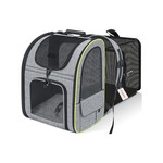 Topika Cat Backpack Carrier, Expandable Travel Bag with Mesh Panels