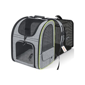 Topika Cat Backpack Carrier, Expandable Travel Bag with Mesh Panels