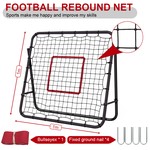 Topika Football Training Rebound Net 1m - Adjustable Soccer Rebounder Frame
