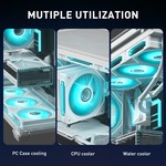 Topika - Cooling Fans For PC 120mm ARGB Reverse Blade CPU Cooler Fans 5pcs
