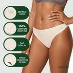 Lekkon Women Thongs Panties Classic Microfiber Silky Underwear 3/6 Pack