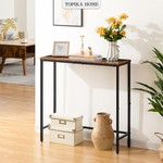 Topika Narrow Console Table 75×24×75cm, Compact Entryway & Side Table