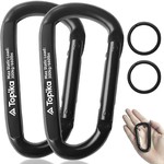 Topika Key Chain Clip Hook 10pcs Set Carabiner D-Ring Clips for Outdoor Use