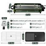 Topika Non-Stick Electric Indoor Grill Braai with grill net & trays, 1350W