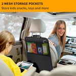 TopikaAuto - 2 Pack Car Organizer Kick Mats, Waterproof Back Seat Protector