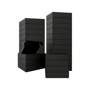 Topika - 25pcs Black packing Boxes, Corrugated Cardboard Mail Box, Gift Box