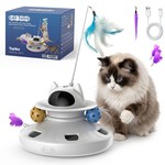 Topika Cat Laser Toy Auto Rotating Feather Ball Interactive Toy