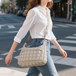 Topika Puffer Bag Quilted Crossbody Shoulder Bag for Women