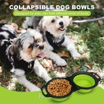 Topika - Collapsible Dog Bowls Silicone Travel Pet Food and Water Bowls Set