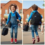 Topika School Bags Durable Kids Waterproof Backpack With Lunch Box 3Pcs Set
