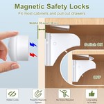 Topika Child Proof Cabinet Locks Baby Proofing Magnetic Design
