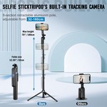 Topika 360 Degree Tripod Bluetooth Tripod For Phones Smart Face Recognition