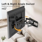 Topika - Full Motion TV Wall Mount for 32-85" TVs, Heavy-Duty Bracket