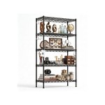 Topika - Adjustable Shelf Organiser, 3/5-Tier Heavy-Duty Steel Storage Rack