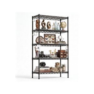 Topika - Adjustable Shelf Organiser, 3/5-Tier Heavy-Duty Steel Storage Rack