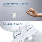 Topika Smart Bidet Toilet Seat Attachment with Dual Spray & Easy Control