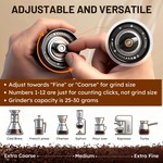 Topika - Coffee Hand Grinder Manual Burr, Portable Travel Espresso Mill