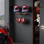 Topika - Motorcycle Helmet Holder Wall Mount, Helmet Rack Gear Storage Hook