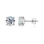 Certified 2.00ct Moissanite Diamond Earrings 925 Sterling Silver