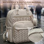Topika Diaper Bag Backpack Large Travel Bag with Changing Pad