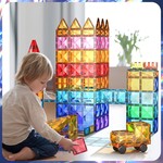 Topika Diamond Window Magnetic Tiles Building Set with Colour Box 120-Piece