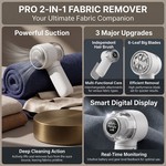 Topika 2in1 Digital Fabric Shaver, Rechargeable Clothes Shaver With 3 Heads