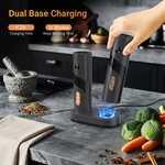 Topika - Electric Salt And Pepper Grinder Set,Rechargeable 2 Pcs With Base