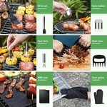 Topika - 50-Piece Premium BBQ Grill Accessories Set Braai Tools for Cooking