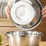 Topika Chinese Style Colander 22cm Stainless Steel Kitchen Strainer Set
