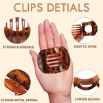 Topika 6 Packs Flat Claw Clips for Women, French Flat Hairclips