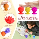 Topika Sensory Fidget Suction Toys for Kids,8 Piece Calm Down Stress Relief