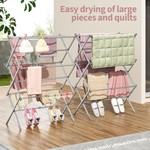 Topika 3-Tier Expandable Steel Clothes Rack & Foldable for Small Spaces